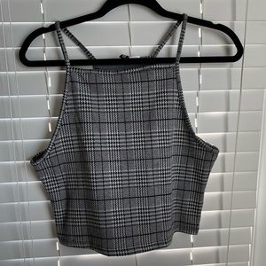 plaid crop top